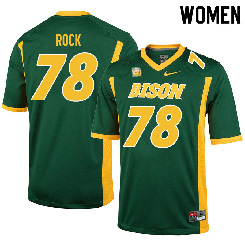 Women #78 Jake Rock North Dakota State Bison College Football Jerseys Sale-Green